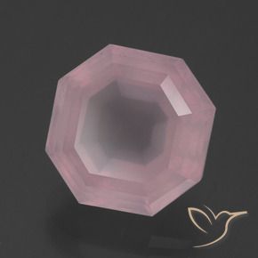 Quarzo rosa Rosa rosa naturale da 5.86 ct, Ottagonale / Taglio smeraldo, Trasparente