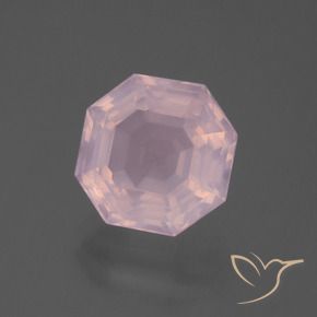 Quarzo rosa Rosa rosa naturale da 5.94 ct, Ottagonale / Taglio smeraldo, Trasparente