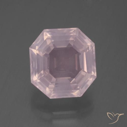 6.77ct Naturale Rosa chiaro Quarzo rosa, Taglio smeraldo, Trasparente