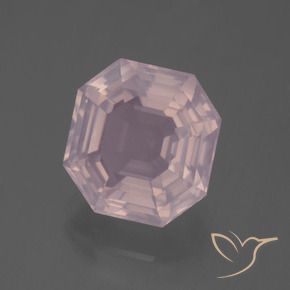 Quarzo rosa Rosa chiaro naturale da 6.77 ct, Ottagonale / Taglio smeraldo, Trasparente