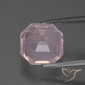 Quarzo rosa Rosa chiaro naturale da 6.77 ct, Ottagonale / Taglio smeraldo, Trasparente
