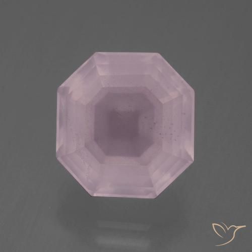 6.34ct Naturale Rosa gomma da masticare Quarzo rosa, Taglio smeraldo, Trasparente