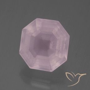 Quarzo rosa Rosa gomma da masticare naturale da 6.34 ct, Ottagonale / Taglio smeraldo, Trasparente