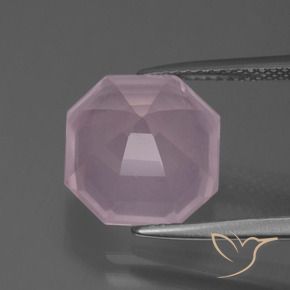Quarzo rosa Rosa gomma da masticare naturale da 6.34 ct, Ottagonale / Taglio smeraldo, Trasparente