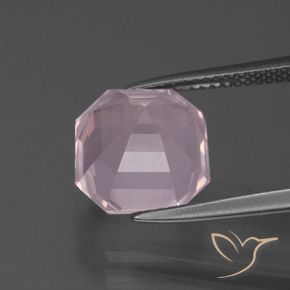 Quarzo rosa Rosa chiaro naturale da 5.87 ct, Ottagonale / Taglio smeraldo, Trasparente