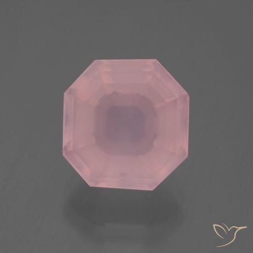 6.23ct Naturale Rosa vivido Quarzo rosa, Taglio smeraldo, Trasparente