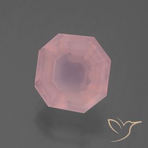 Quarzo rosa Rosa vivido naturale da 6.23 ct, Ottagonale / Taglio smeraldo, Trasparente