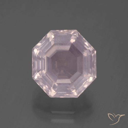 5.71ct Naturale Rosa chiaro Quarzo rosa, Taglio smeraldo, Trasparente