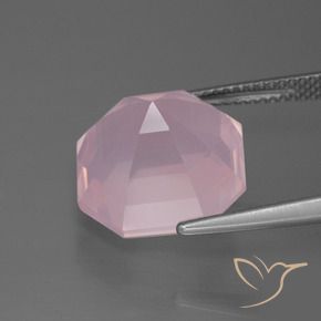 Quarzo rosa Rosa medio rosa naturale da 11.61 ct, Ottagonale / Taglio smeraldo, Trasparente