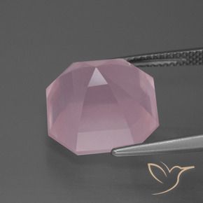 Quarzo rosa Rosa medio rosa naturale da 12.51 ct, Ottagonale / Taglio smeraldo, Trasparente