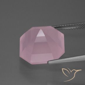 Quarzo rosa Rosa medio rosa naturale da 13.20 ct, Ottagonale / Taglio smeraldo, Trasparente