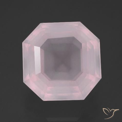 13.75ct Naturale Rosa chiaro Quarzo rosa, Taglio smeraldo, Trasparente