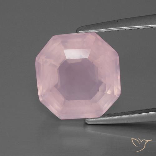 4.35ct Naturale Rosa medio rosa Quarzo rosa, Taglio smeraldo, Trasparente