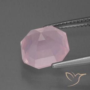 Quarzo rosa Rosa medio rosa naturale da 4.35 ct, Ottagonale / Taglio smeraldo, Trasparente