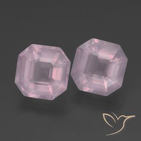 Gemme di Quarzo rosa Rosa chiaro naturale da 6.00 ct, Ottagonale / Taglio smeraldo, Trasparente