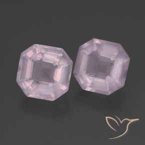 Gemme di Quarzo rosa Rosa chiaro naturale da 7.68 ct, Ottagonale / Taglio smeraldo, Trasparente