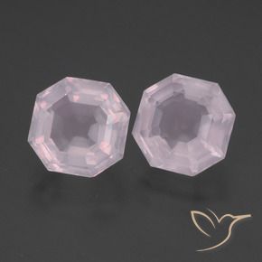 Gemme di Quarzo rosa Rosa gomma da masticare naturale da 5.39 ct, Ottagonale / Taglio smeraldo, Trasparente