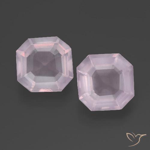 Gemme di Quarzo rosa Rosa chiaro naturale da 4.85 ct, Ottagonale / Taglio smeraldo, Trasparente