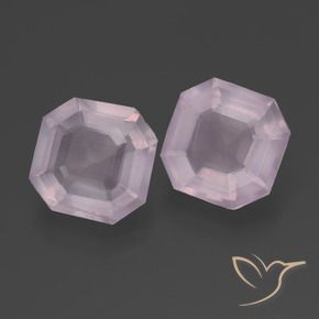 Gemme di Quarzo rosa Rosa chiaro naturale da 4.85 ct, Ottagonale / Taglio smeraldo, Trasparente
