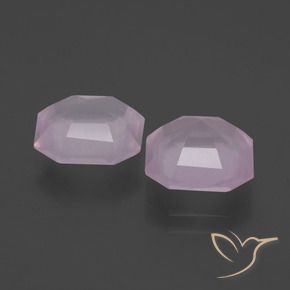 Gemme di Quarzo rosa Rosa chiaro naturale da 4.85 ct, Ottagonale / Taglio smeraldo, Trasparente