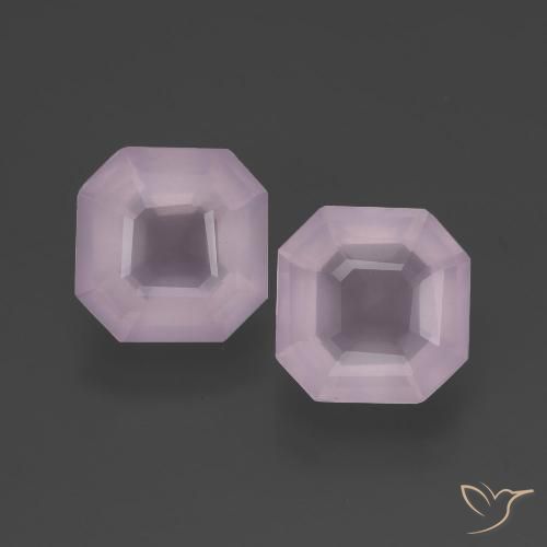 4.64ctw Naturale Rosa chiaro Quarzo rosa, Taglio smeraldo, Trasparente