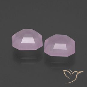 Gemme di Quarzo rosa Rosa chiaro naturale da 4.64 ct, Ottagonale / Taglio smeraldo, Trasparente