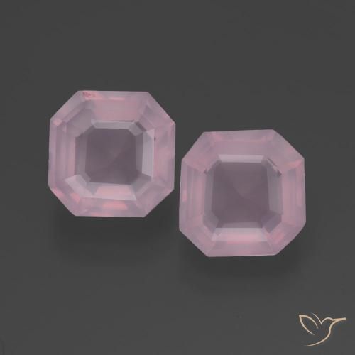 4.53ctw Naturale Rosa medio rosa Quarzo rosa, Taglio smeraldo, Trasparente
