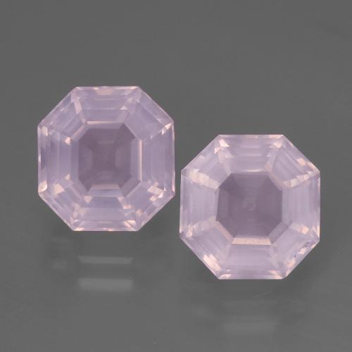 Quarzo rosa naturale rosa da 4,99 ct, taglio smeraldo, trasparente