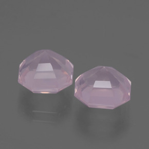 Quarzo rosa naturale rosa da 4,99 ct, taglio smeraldo, trasparente