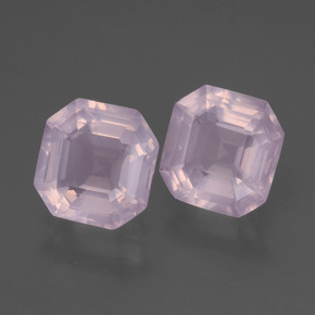 Quarzo rosa naturale rosa da 3,59 ct, taglio smeraldo, trasparente