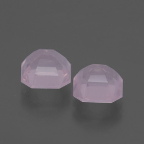 Quarzo rosa naturale rosa da 3,59 ct, taglio smeraldo, trasparente