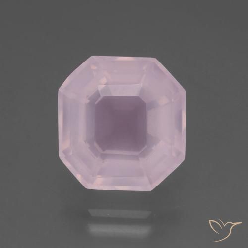 7.39ct Naturale Rosa gomma da masticare Quarzo rosa, Taglio smeraldo, Trasparente