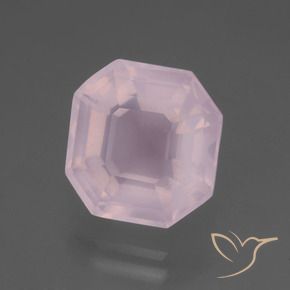 Quarzo rosa Rosa gomma da masticare naturale da 7.39 ct, Ottagonale / Taglio smeraldo, Trasparente