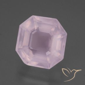 Quarzo rosa Rosa gomma da masticare naturale da 9.17 ct, Ottagonale / Taglio smeraldo, Trasparente