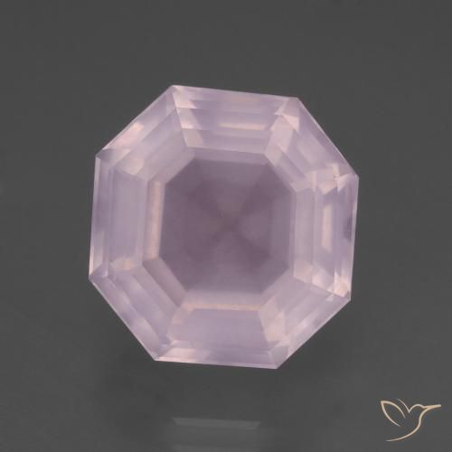9.14ct Naturale Rosa chiaro Quarzo rosa, Taglio smeraldo, Trasparente