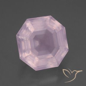 Quarzo rosa Rosa chiaro naturale da 9.14 ct, Ottagonale / Taglio smeraldo, Trasparente