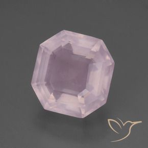 Quarzo rosa Rosa gomma da masticare naturale da 6.48 ct, Ottagonale / Taglio smeraldo, Trasparente