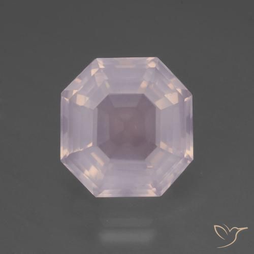 6.79ct Naturale Rosa gomma da masticare Quarzo rosa, Taglio smeraldo, Trasparente