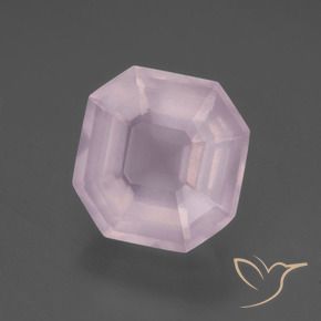 Quarzo rosa Rosa chiaro naturale da 6.13 ct, Ottagonale / Taglio smeraldo, Trasparente