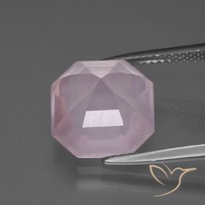 Quarzo rosa Rosa chiaro naturale da 6.13 ct, Ottagonale / Taglio smeraldo, Trasparente