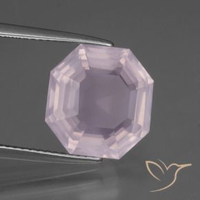 Quarzo rosa Rosa gomma da masticare naturale da 6.67 ct, Ottagonale / Taglio smeraldo, Trasparente