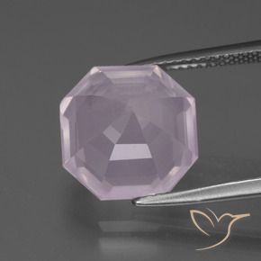 Quarzo rosa Rosa gomma da masticare naturale da 6.67 ct, Ottagonale / Taglio smeraldo, Trasparente