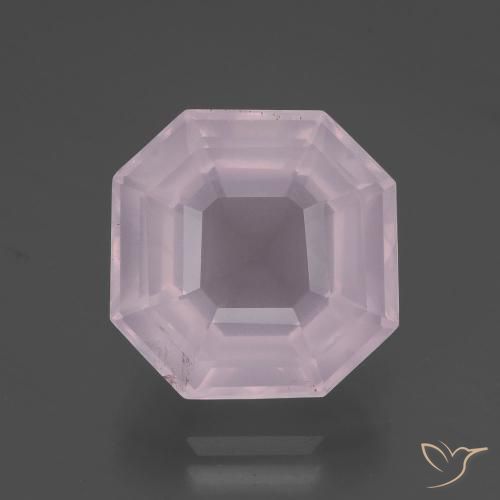9.44ct Naturale Rosa chiaro Quarzo rosa, Taglio smeraldo, Trasparente