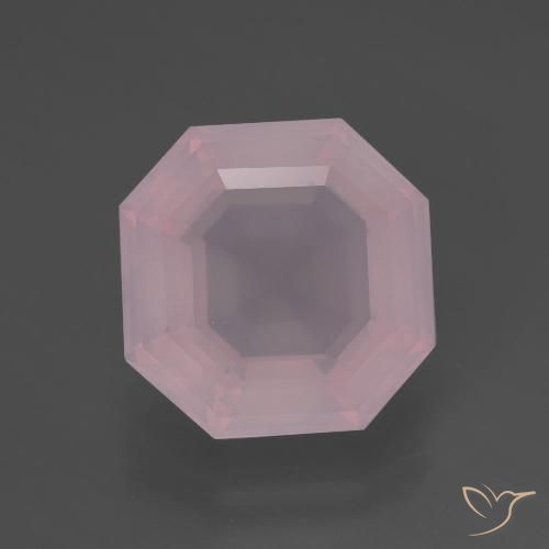 5.74ct Naturale Rosa chiaro Quarzo rosa, Taglio smeraldo, Trasparente