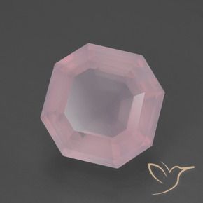 Quarzo rosa Rosa chiaro naturale da 5.74 ct, Ottagonale / Taglio smeraldo, Trasparente