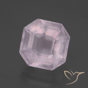 Quarzo rosa Rosa chiaro naturale da 6.22 ct, Ottagonale / Taglio smeraldo, Trasparente