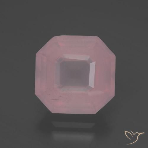 5.14ct Naturale Rosa rosa Quarzo rosa, Taglio smeraldo, Trasparente