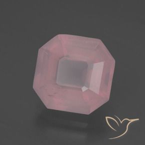Quarzo rosa Rosa rosa naturale da 5.14 ct, Ottagonale / Taglio smeraldo, Trasparente