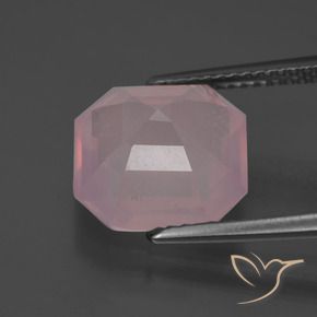 Quarzo rosa Rosa rosa naturale da 5.14 ct, Ottagonale / Taglio smeraldo, Trasparente