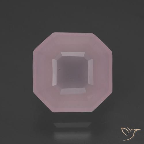 5.73ct Naturale Rosa chiaro Quarzo rosa, Taglio smeraldo, Trasparente